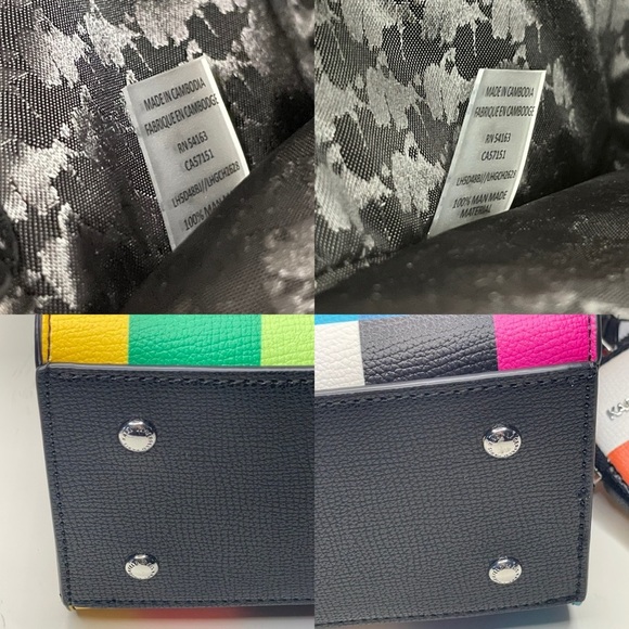 Karl Lagerfeld Paris Maybelle Satchel Multicolor Handle Crossbody Strap Bag (BN) - Picture 7 of 16